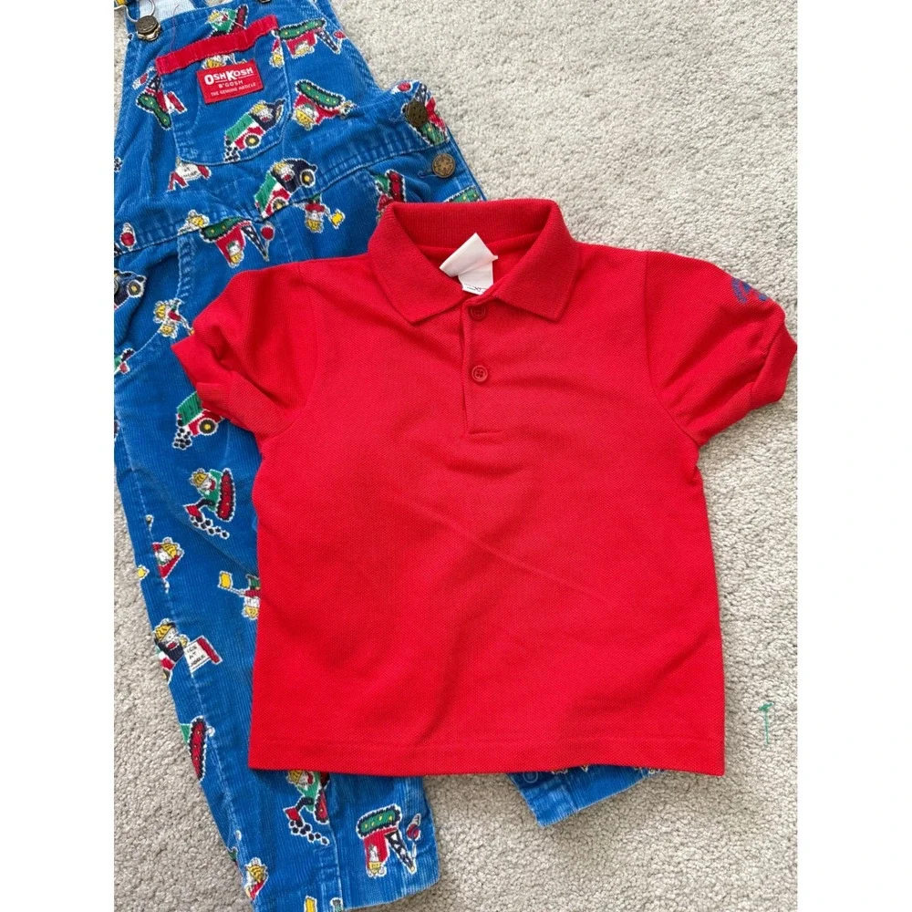 Vintage OshKosh B'gosh 3T Mice at Work Construction Corduroy Overalls